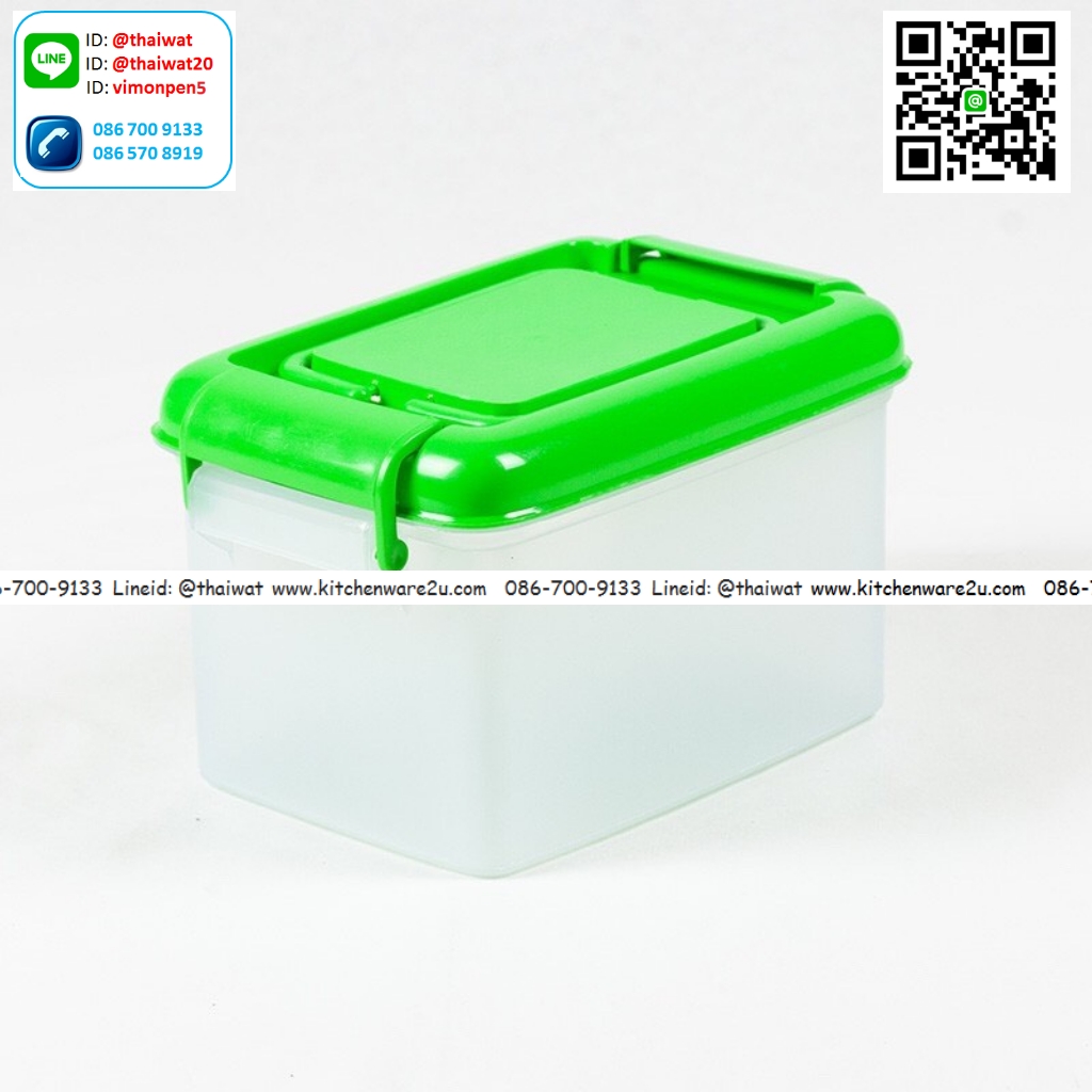 P00116 กล่องหูหิ้วฝาล๊อคเอนกประสงค์ 4 ลิตร (17*25*15.5 cm) เกรดเอ สีหวาน No.138 (ราคาส่งต่อ 1โหล: 12 ใบ)