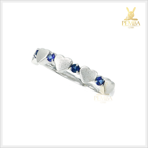 แหวนไพลินแท้ ดีไซน์สวยเก๋ ใส่ติดนิ้วน่ารักๆ แหวนพลอยแท้