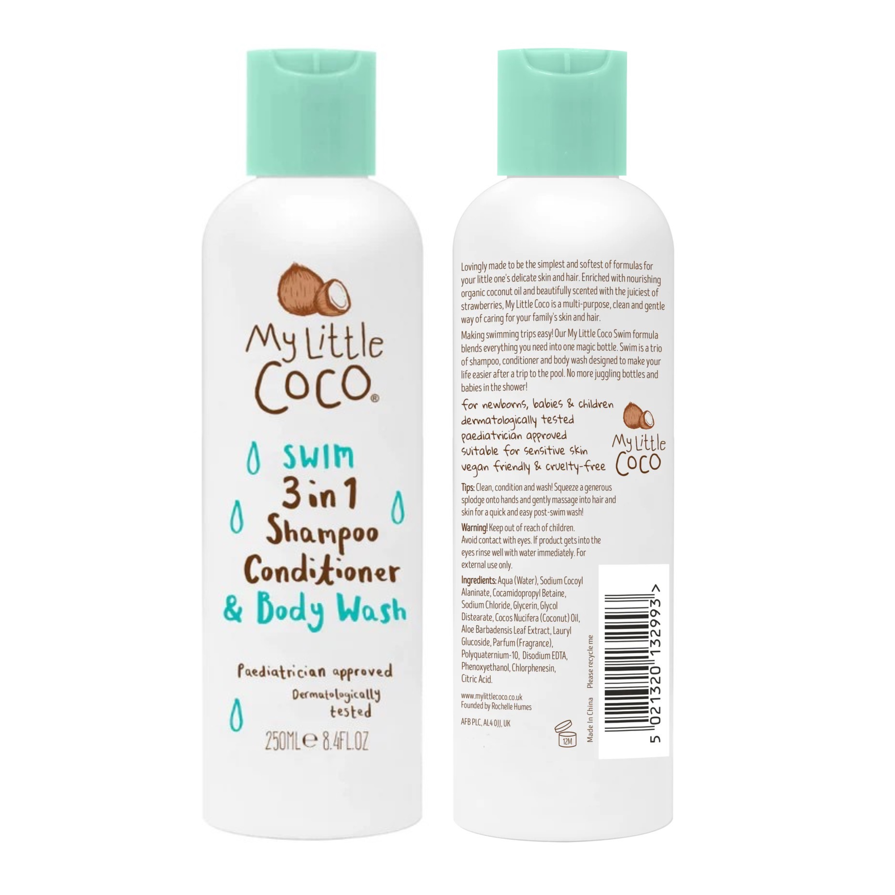 แชมพูผสมครีมนวดผมและสบู่เหลวหลังว่ายน้ำ My Little COCO SWIM 3-in-1 Shampoo, Conditioner & Body Wash