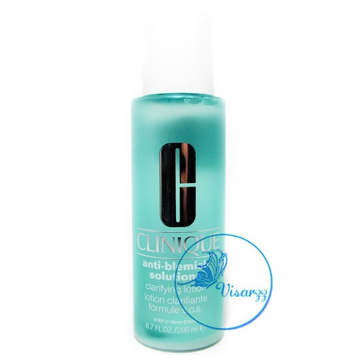 (ลดพิเศษมากกว่า 35%) Clinique Anti-Blemish Solutions Clarifying Lotion Step 2 200 mL โลชั่นป้องกันสิวอย่างดี ผสานเนื้อแป้ง ช่วยดูดซับน้ำมันบนใบหน้า
