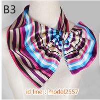 A6107004 ผ้าพันคอ,ผ้าผูกคอ,โบว์ติดเสื้อ,Bow Tile ,กิ๊ปติดผม 4 A6107004 สีภาพ