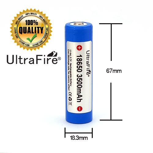 แบตเตอรี่ชาร์จ Ultrafire 18650 3500mAh Li-ion 3.7V Battery for Flashlight and other