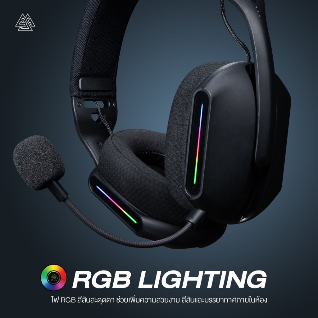 หูฟังเกมมิ่งไร้สาย EGA TYPE H16 ใช้งานbluetooth, Wireless,สายAUX3.5 Gaming Headset RGB ไมค์ถอดได้