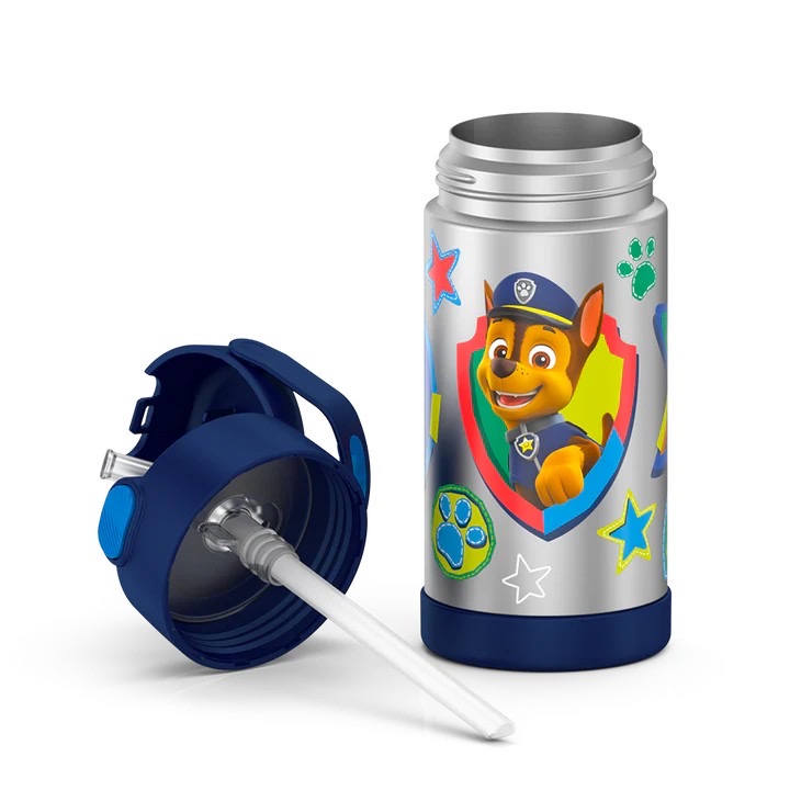 กระติกน้ำสเตนเลสรักษาอุณหภูมิ Thermos Paw Patrol Chase & Friends FUNtainer Vacuum Insulated Stainless Steel Bottle 12OZ with Bali Handle