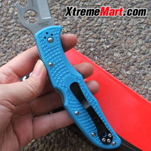 มีดพับ Spyderco Endura4 C10 PGYW Emerson Opening VG-10 Blade Tactical Folding Knife (สีฟ้า)