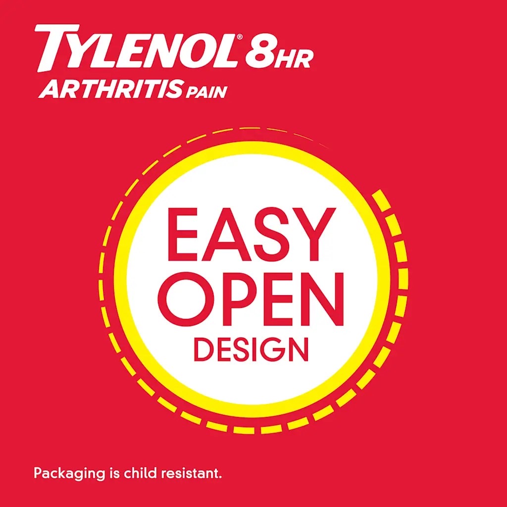 ยาบรรเทาอาการปวดจากข้อต่อ TYLENOL® 8HR Arthritis Pain Relief Extended-Release Tablets (100 Caplets)