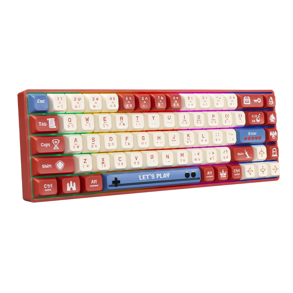 คีย์บอร์ดเกมมิ่ง NUBWO NK-50 & NK-51 Mechanical Keyboard 65% มี2 Switch Blue / Red NK51 NK50