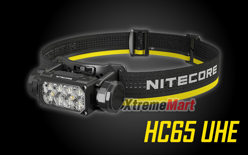 ชุดเซตไฟฉายคาดหัว Nitecore HC65 UHE สว่าง 2000 ลูเมน มี 3 โหมด แสงขาว พร้อมแบตเตอรี่และสายชาร์จ Micro USB (ชุดละ)