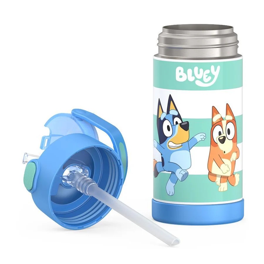 กระติกน้ำสเตนเลสรักษาอุณหภูมิ Thermos Bluey FUNtainer Vacuum Insulated Stainless Steel Bottle 12OZ with Bali Handle