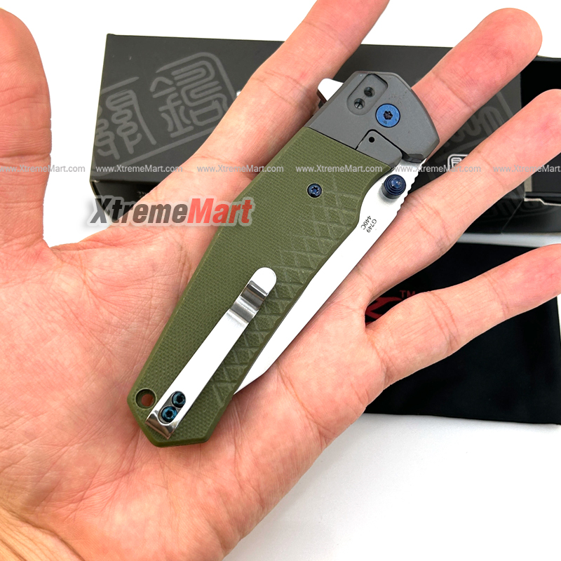 มีดพับ Ganzo 7491 Firebird G7491-GR ใบมีด 440C ด้าม G10 สีเขียว 58-60HRC Survival Camping มีดยุทธวิธี EDC (เล่มละ)