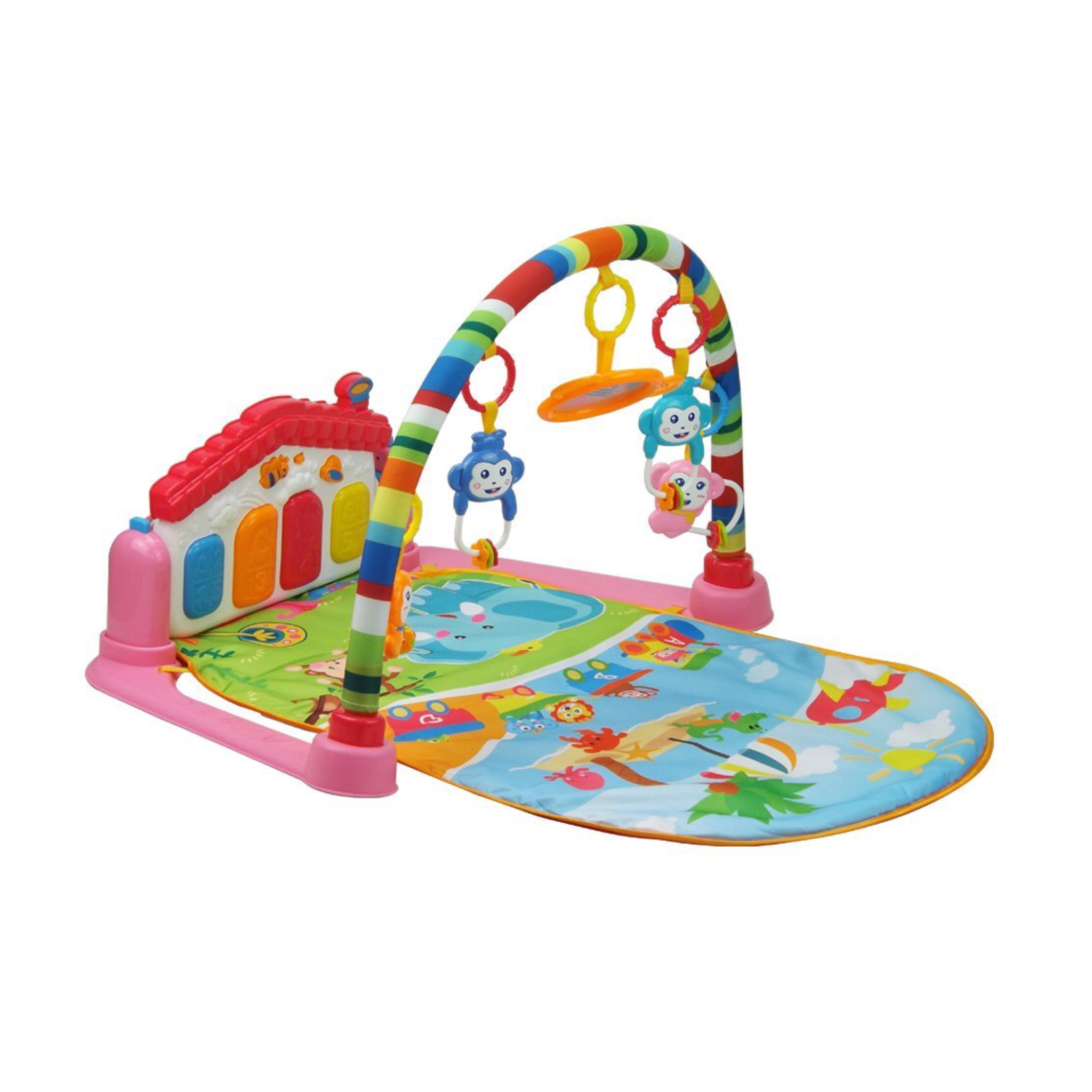 เพลย์ยิมเปียโนเสริมพัฒนาการ Huanger 3-in-1 Piano Play Gym & Activity Play Mat (Pink)