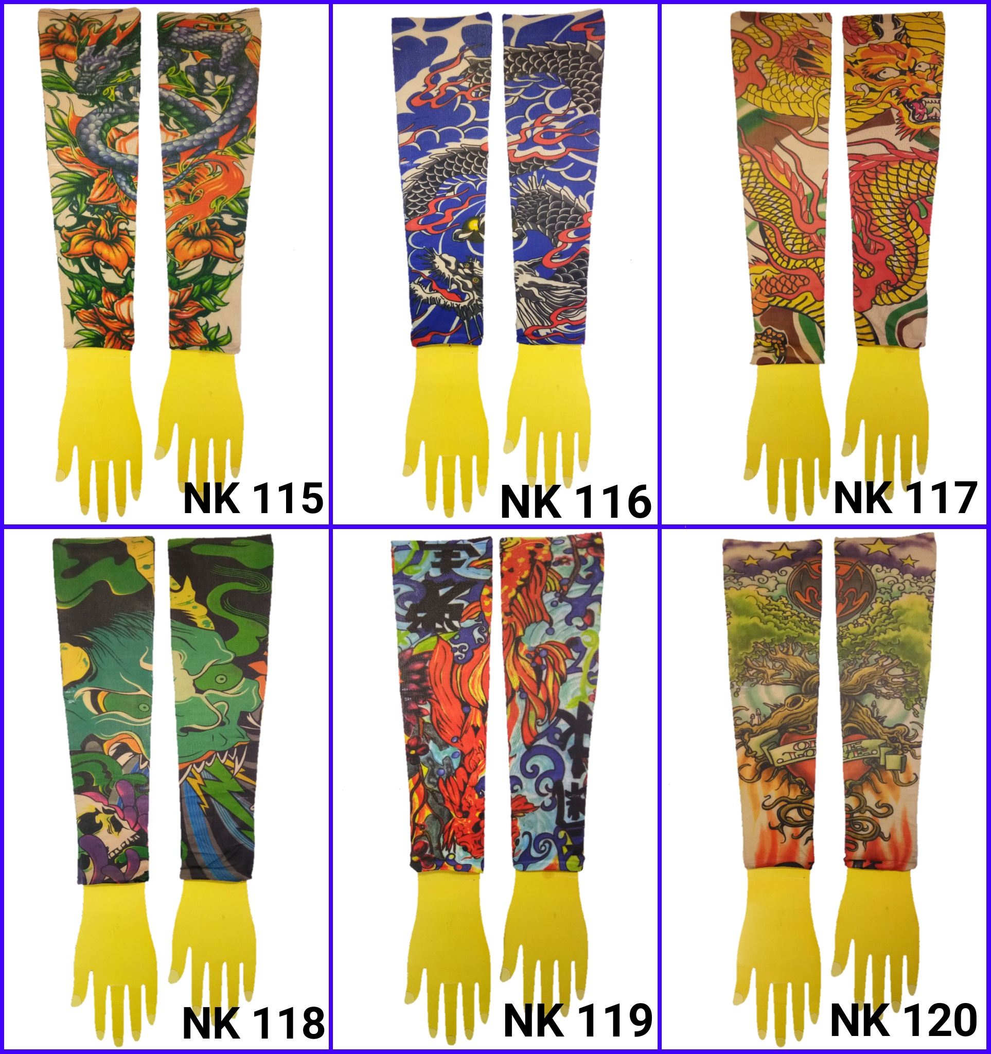 ปลอกแขนลายสัก ปลอกแขนลายแทททู ปลอกแขนมีลาย