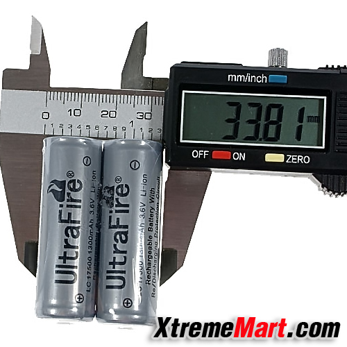 แบตเตอรี่ Ultrafire 17500 3.6V 1300mAh Protected Li-ion Rechargeable Batteries มีวงจรป้องกัน (ก้อนละ)