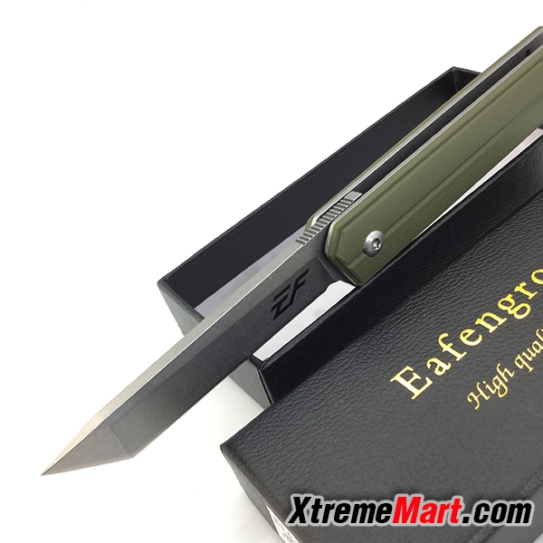 มีดพับ Eafengrow EF56 ด้ามเขียว 58-60HRC 9Cr Blade G10 Handle Folding knife Survival Camping tool tactical edc outdoor