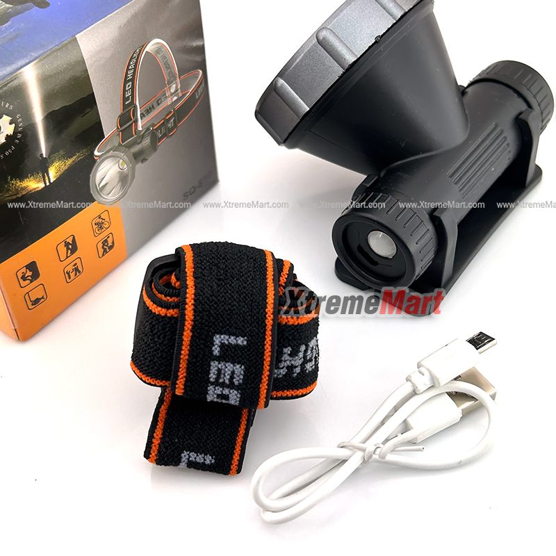 ไฟฉายคาดหัว HD-20 หลอด LED 1000 LUMEN สว่าง ใช้งานง่าย ชาร์จได้ HeadLamp