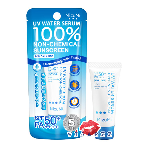 (หลอดฟ้า 8g) MizuMi UV Water Serum SPF50+ PA++++ 8g ครีมกันแดดสำหรับผิวแพ้ง่าย ขายดีอันดับ 1 ครีมกันแดดสูตรน้ำ ปราศจากสารกันแดดแบบเคมี 100%