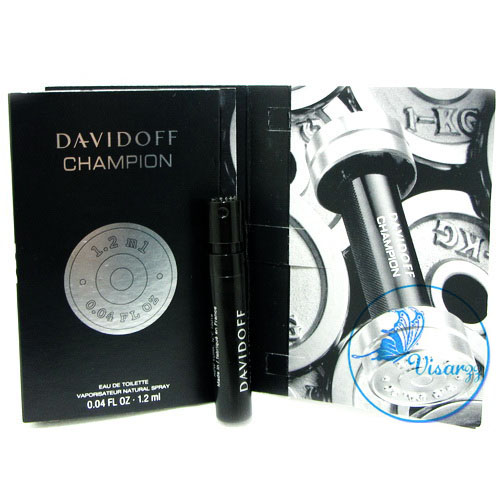 Davidoff Champion EDT 1.2 mL หัวสเปรย์ สุดเร้าใจด้วยกลิ่นหอมสดชื่นกระตุ้นอะดรีนาลีน ด้วยความหอม แนวสปอร์ท
