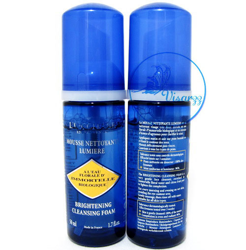 (Tester) Loccitane Mousse Nettoyante Lumiere Precios Cleansing Foam 50 mL โฟมล้างหน้าเพื่อผิวหน้าขาว กระจ่างใส โด่งดังมาแล้วทั่วโลก