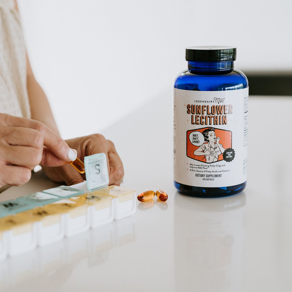วิตามินป้องกันและบรรเทาอาการท่อน้ำนมอุดตัน Legendairy Milk Organic Sunflower Lecithin (200 Softgels)
