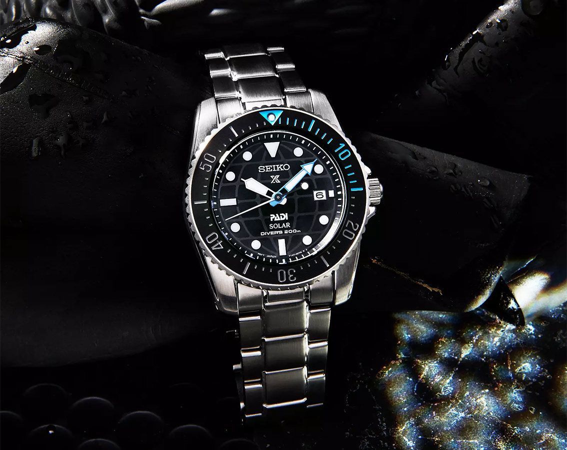 Karnvera Shop นาฬิกาข้อมือผู้ชาย Seiko Prospex Padi Solar Diver's 200m Special Edition Men's Watch SNE575P1