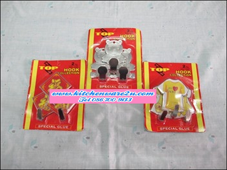P08396 ขอแขวนสแตนเลส รูปหมี แพค 3 อัน TP-116 ราคาส่งต่อ 36 โหล: 432 แพค:เฉลี่ย 8 บ/แพค (ขายส่งยกมัด ยกลัง)