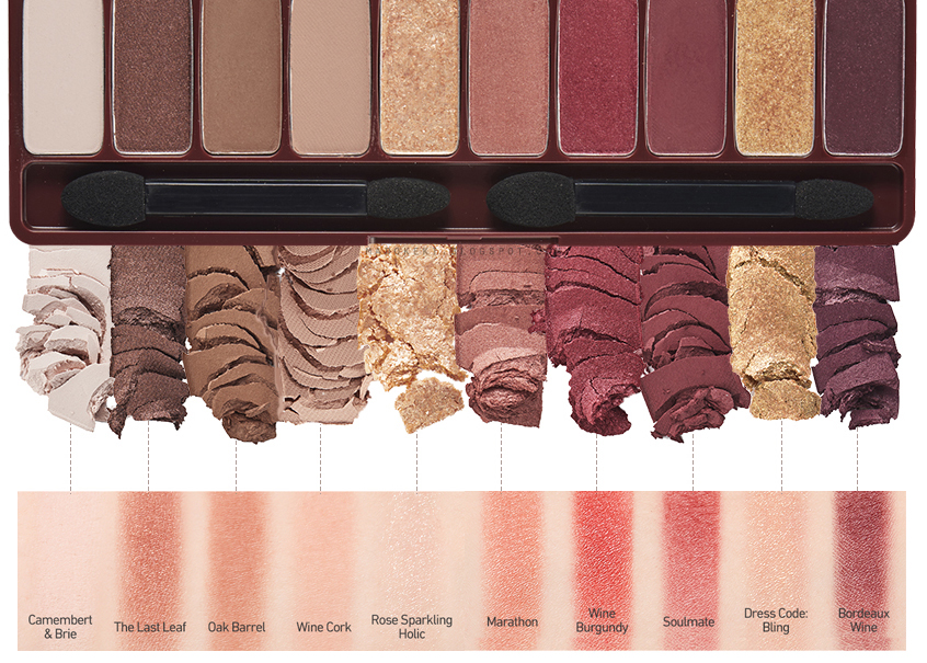 (Clearance Exp10/22) Etude House Play Color Eyes # Wine Party อายแชโดว์พาเลท บรรจุ 10 เฉดสีสวย เนรมิตให้ดวงตาคู่สวย ดูโดดเด่น เรียบหรู คลาสสิค