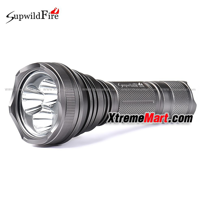 SupwildFire หลอด XM-L T6 x 3หลอด LED 5-Mode 8000Lm ใส่แบต 18650 หรือ 26650 (ราคาเฉพาะไฟฉาย)
