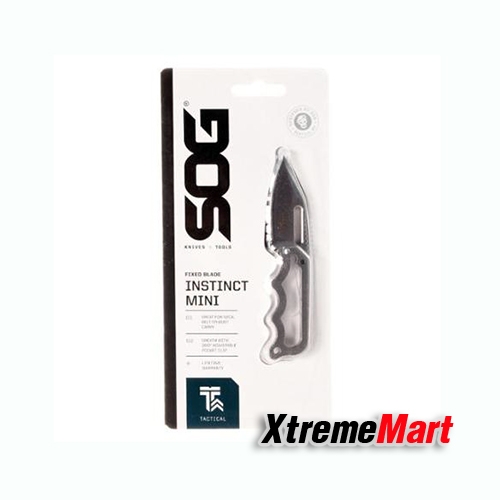 มีดพกซ่อนSOG Instinct Mini Neck Knife 2 Satin Plain Blade, Stainless Steel Handle