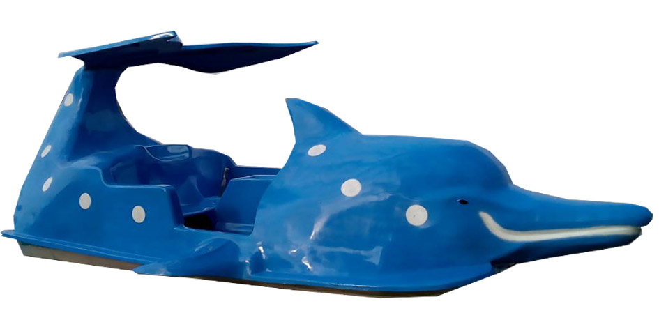 เรือถีบ เรือปั่น เรือจักรยานน้ำ เรือสัตว์โลมา ไฟเบอร์กลาส