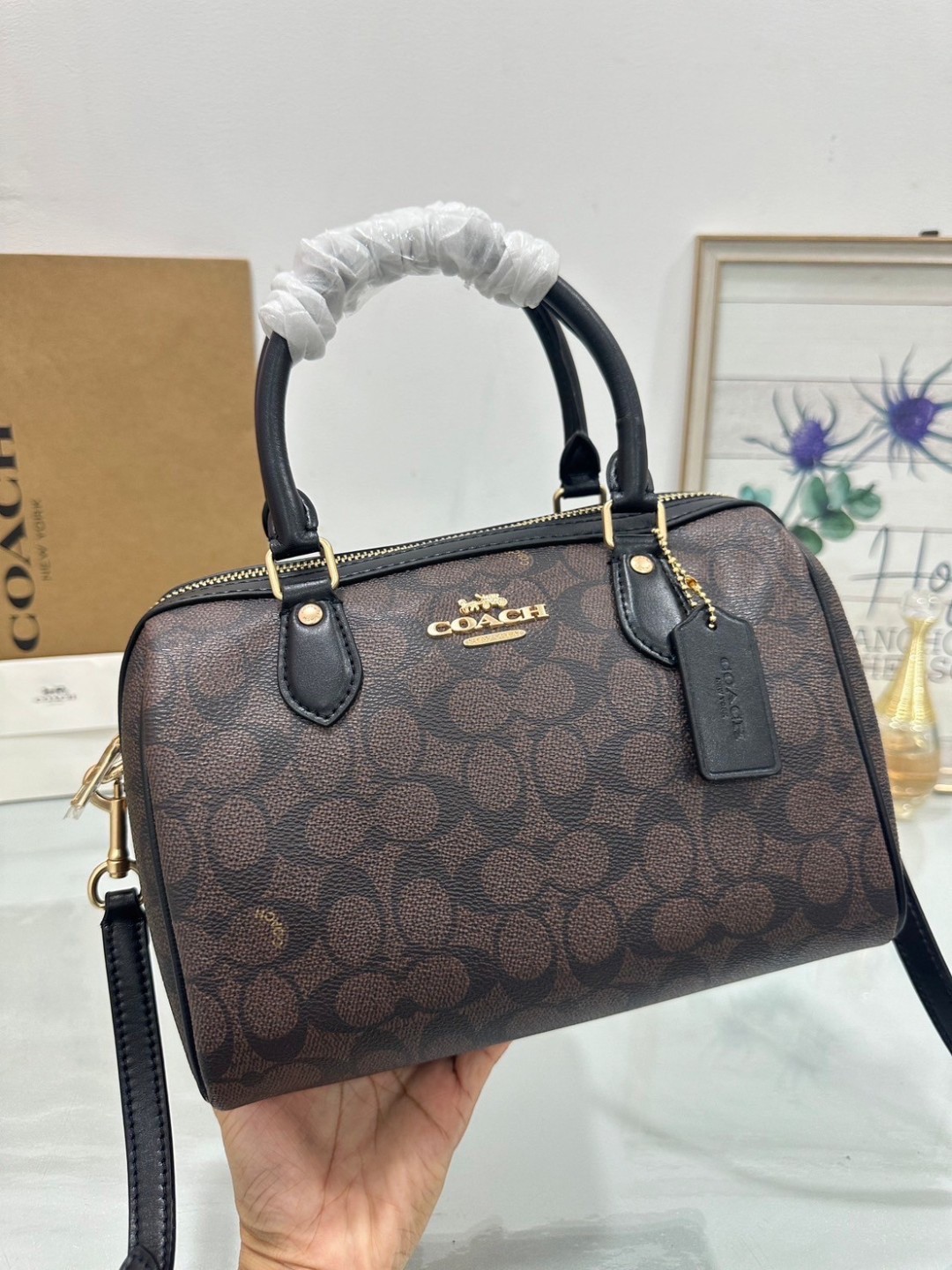 COACH CH280 ROWAN SATCHEL IN SIGNATURE CANVAS (แอดไลน์ก่อนสั่งซื้อ)