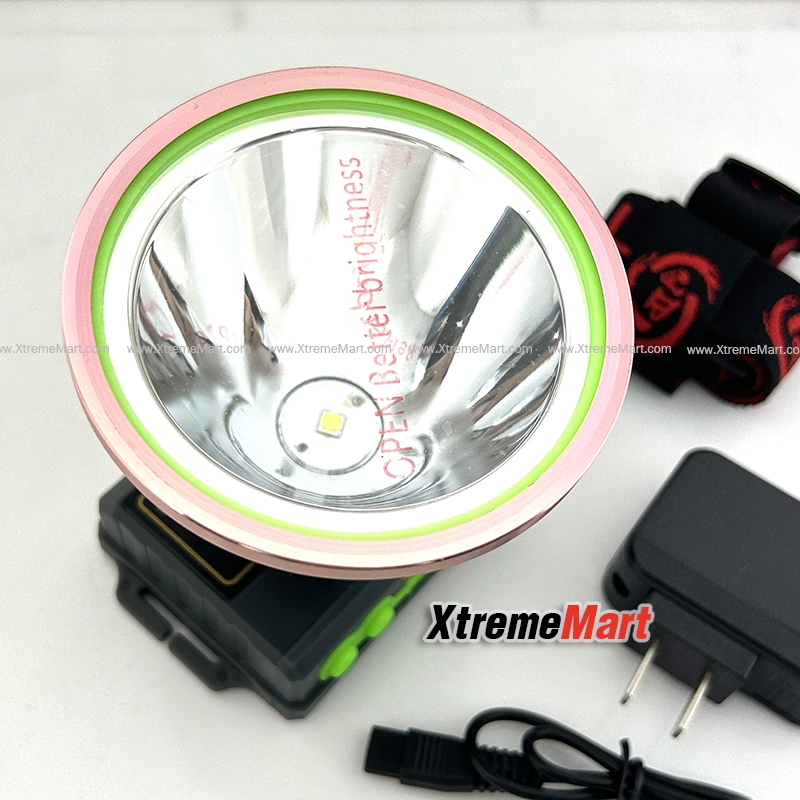 ไฟฉายคาดหัว HD-300W หลอด LED 2000 ลูเมนส์ แสงพุ่ง แรงไกล Rechargable HeadLamp