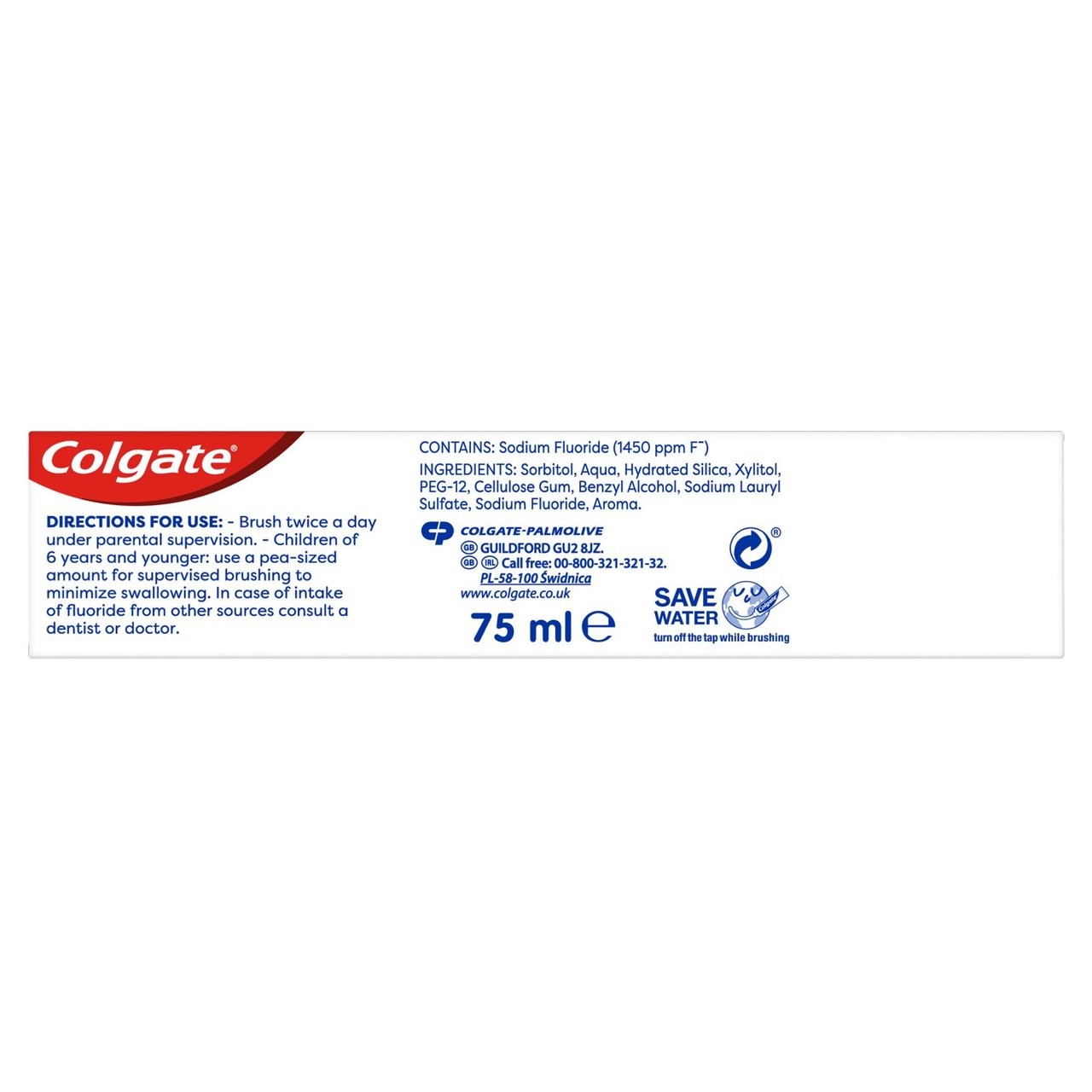 ยาสีฟันผสมฟลูออไรด์สำหรับเด็กเล็ก Colgate Kids Toothpaste 3-5 Years