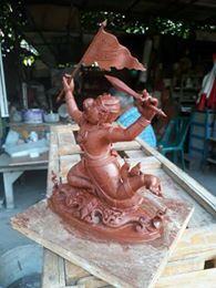 รูปหล่อหนุมานยกพล หลวงพ่อกวย วัดโฆสิตาราม(วัดบ้านแค) ขนาดบูชาใหญ่ เนื้อโลหะ ปี2561