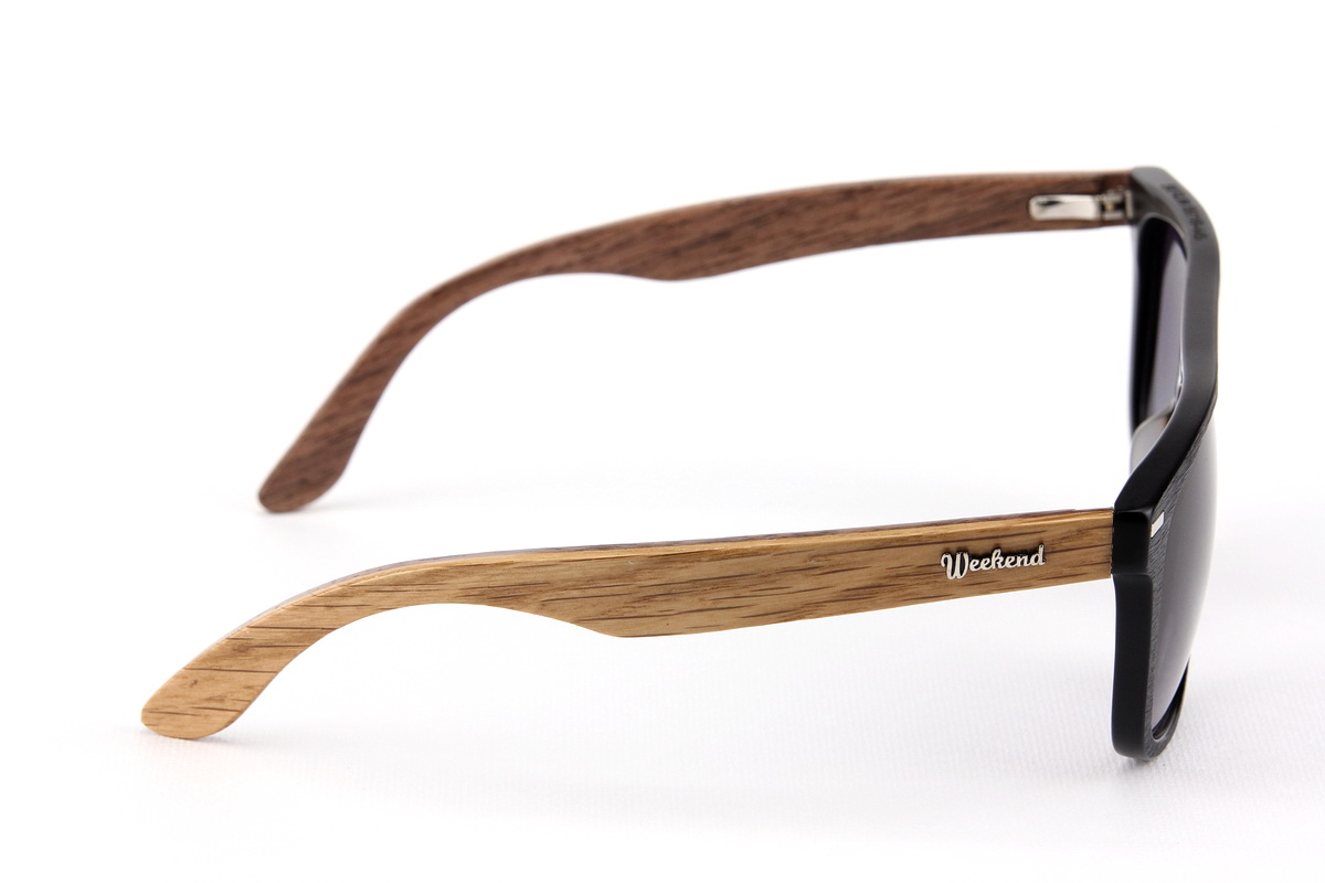 แว่นกันแดดขาไม้ Weekend Duet Collection Berlin Matte Black (Light)