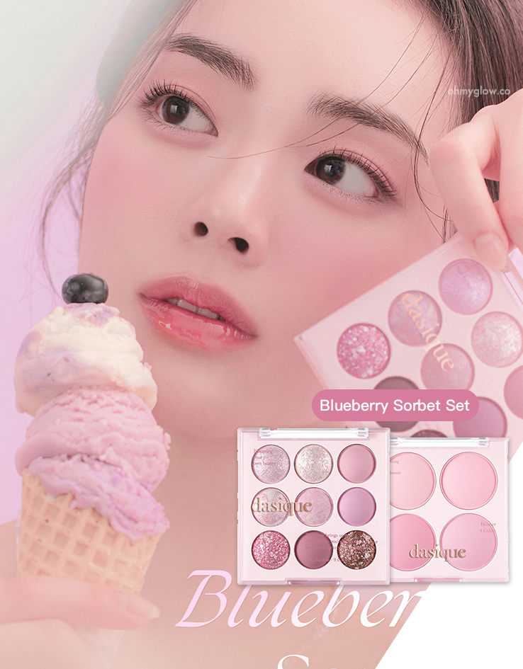 Dasique Shadow Palette 7.5g #20 Blueberry Sorbet อายชาโดว์พาเลทสีสวย มีครบทั้งเนื้อแมทท์ เนื้อกลิตเตอร์ ทาสีเดี่ยวๆ หรือเบลนด์หลายสีก็ได้หลายลุค