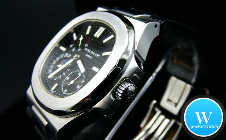 นาฬิกา Patek Philippe Moon Phases and Power Reserve Men's Nautilus Ref.5712G สายหนังแท้