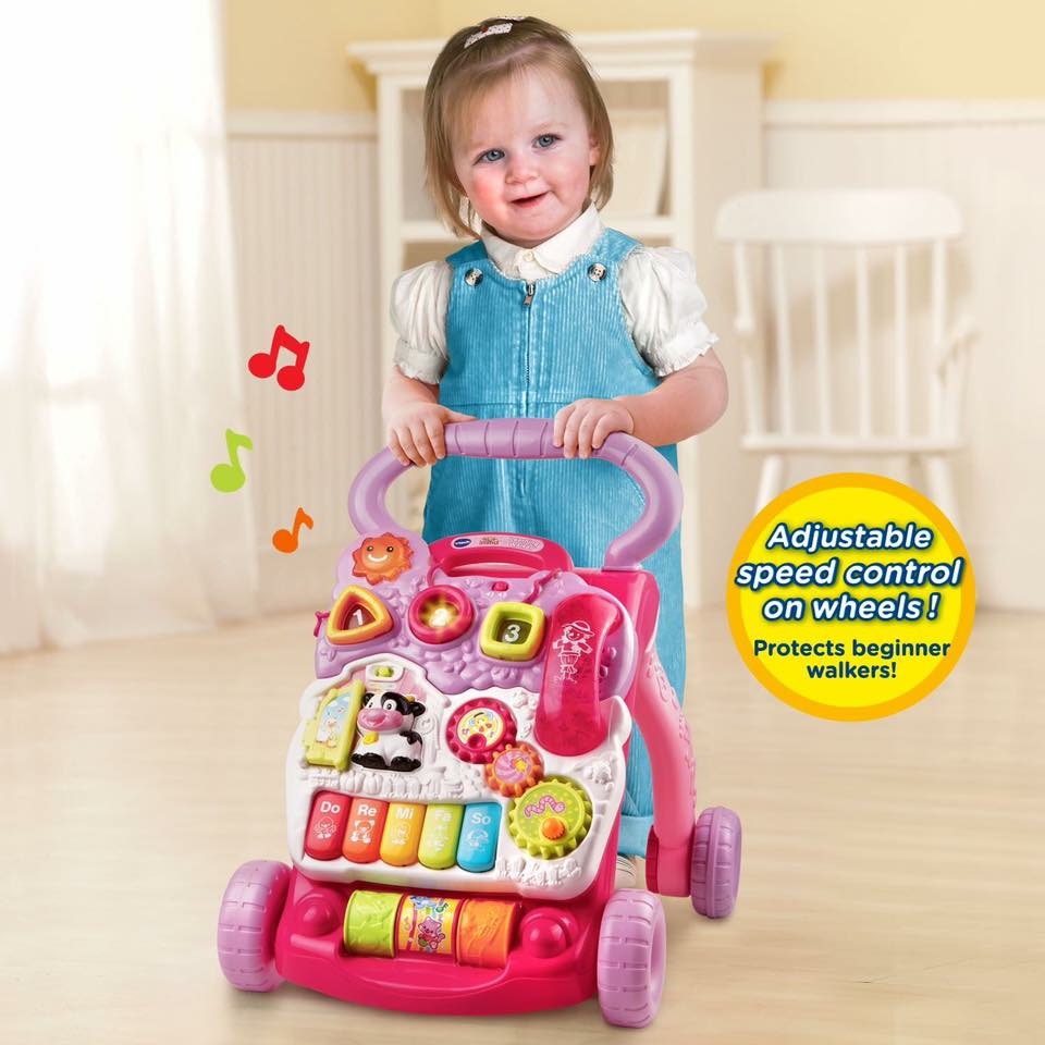 รถผลักเดินปรับหนืดได้ VTech Sit-To-Stand Learning Walker - Pink