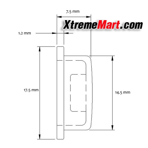 ยางท้ายสวิตช์สำหรับไฟฉาย สีดำ 14มม. ผลิตจากยางซิลิโคนคุณภาพสูง กดนุ่มนวล ทนทาน Silicone Tailcaps for Flashlights