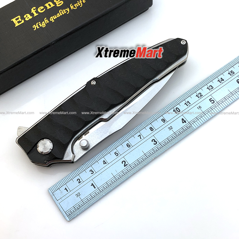 มีดพับ Eafengrow EF913 ด้ามดำ ใบ Tanto D2 Blade ด้าม G10 Handle Folding knife Survival Camping tool tactical knife (เล่มละ)