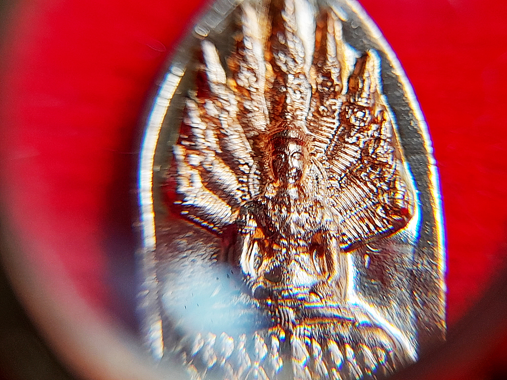 เหรียญพระนาคปรก(พญานาคปรก9หัว) หลัง พระราหู (#เสาร์กับราหู#เป็นคู่มิตร#หนุนเสริมกัน) เนื้อทองแดง(ผสมชนวน) (ขนาดเล็ก) ปี2564 - หลวงพ่อเล็ก วัดท่าขนุน