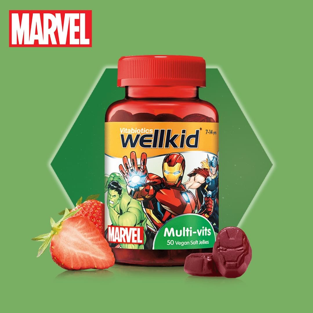 วิตามินรวมชนิดกัมมี่สำหรับเด็กโต Vitabiotics Wellkid Marvel Multi-vits