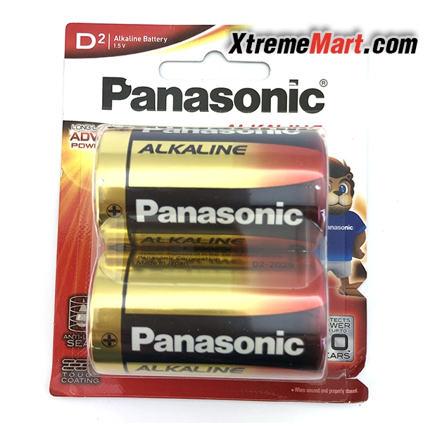 Panasonic Alkaline LR20 size D ของแท้ 100% (2ก้อน/แพค)