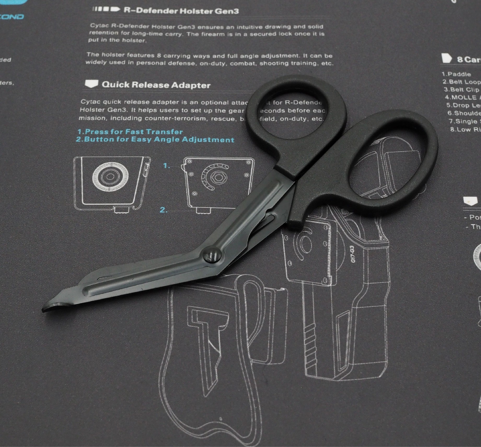 กรรไกร First AID WOSPORT (K0080) ดำ