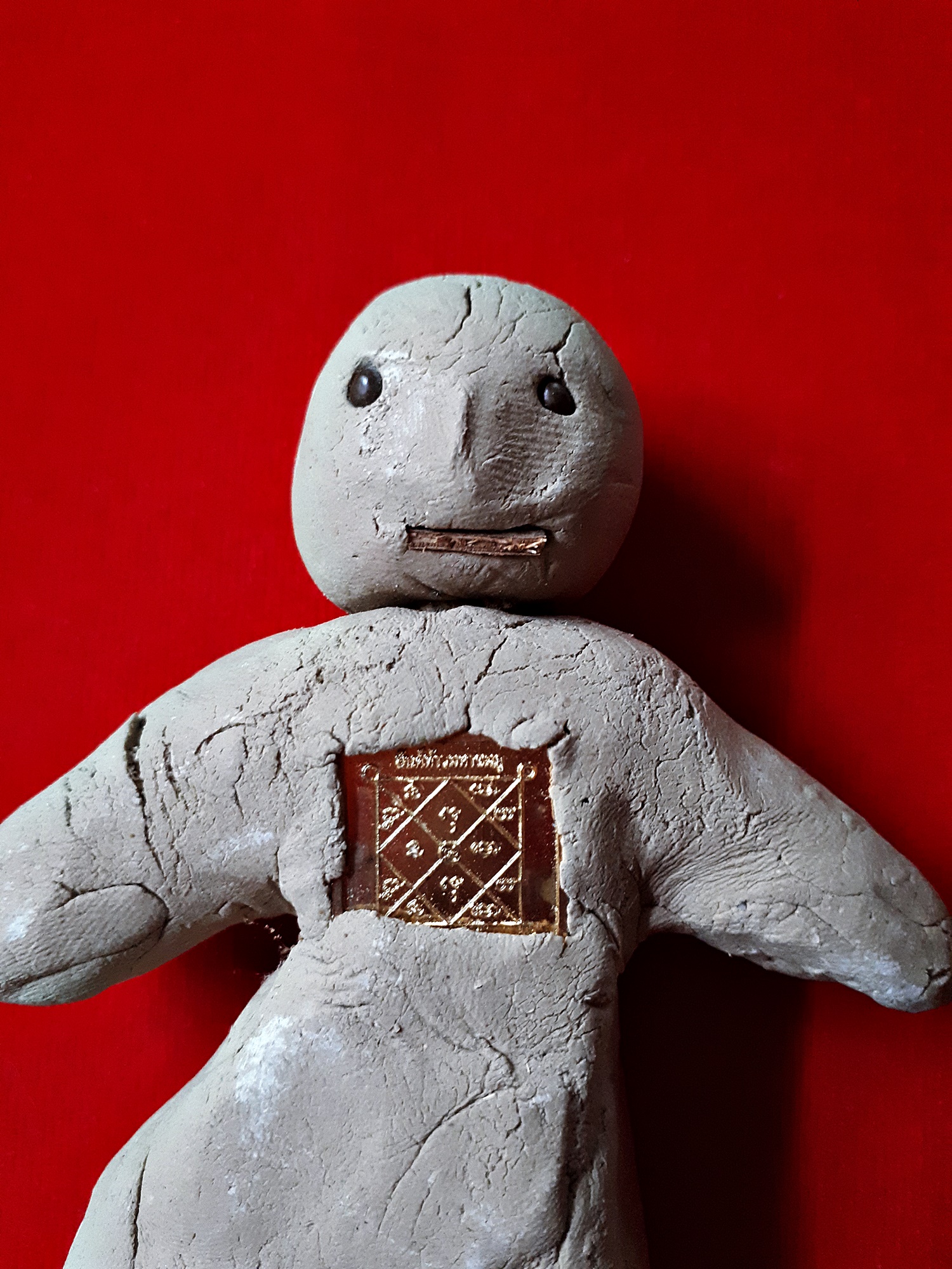 หุ่นพยนต์ เนื้อผง องค์ใหญ่ หลวงพ่อหนุน วัดพุทธโมกข์