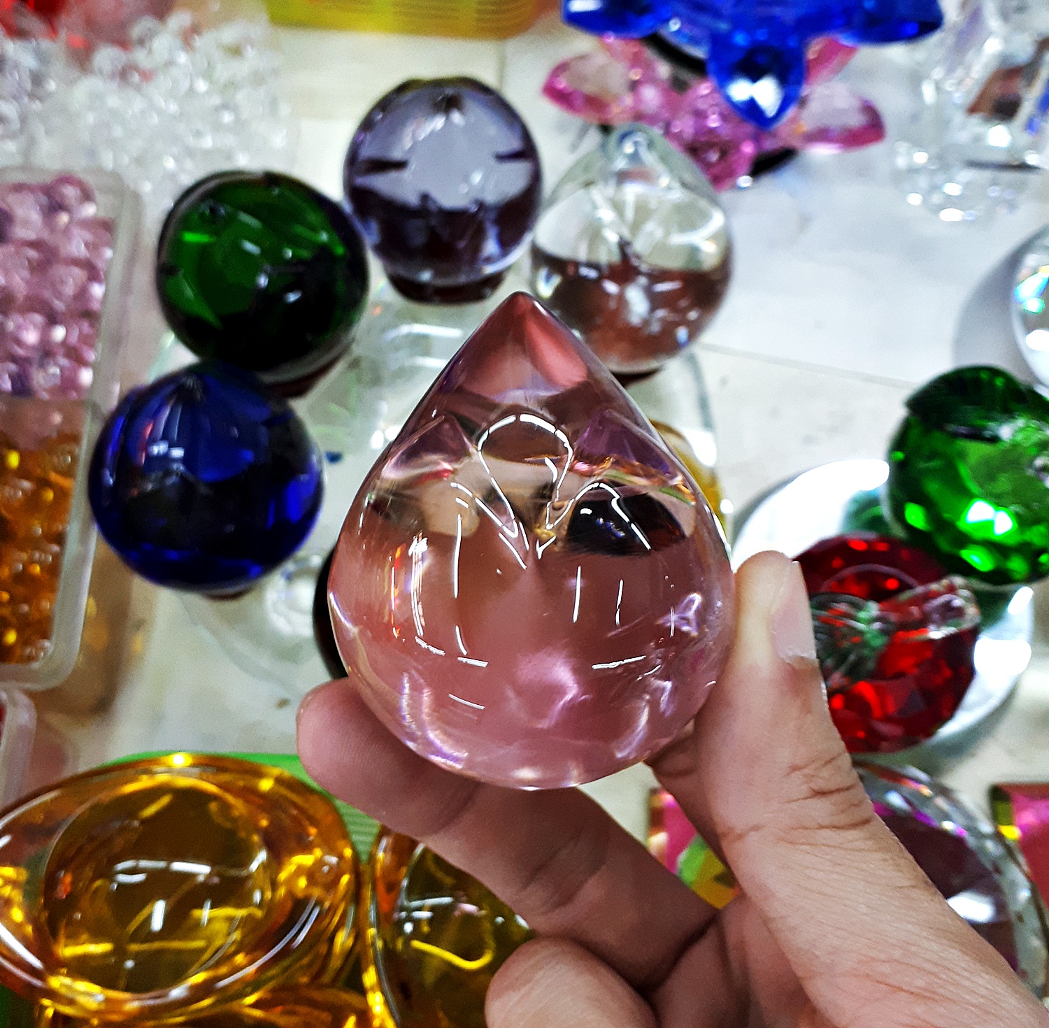 ลูกแก้ว ทรงดอกบัว ขนาด 6 ซม