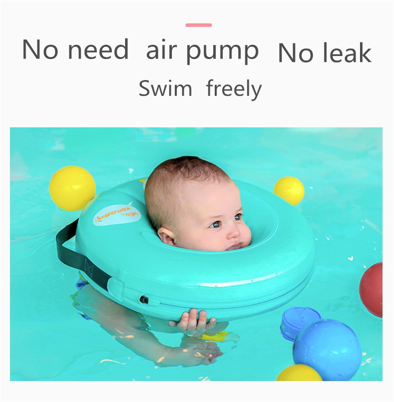 ห่วงยางสวมคอสำหรับทารกและเด็กเล็ก Mambo Baby Safety Swimming Neck Ring (Blue)