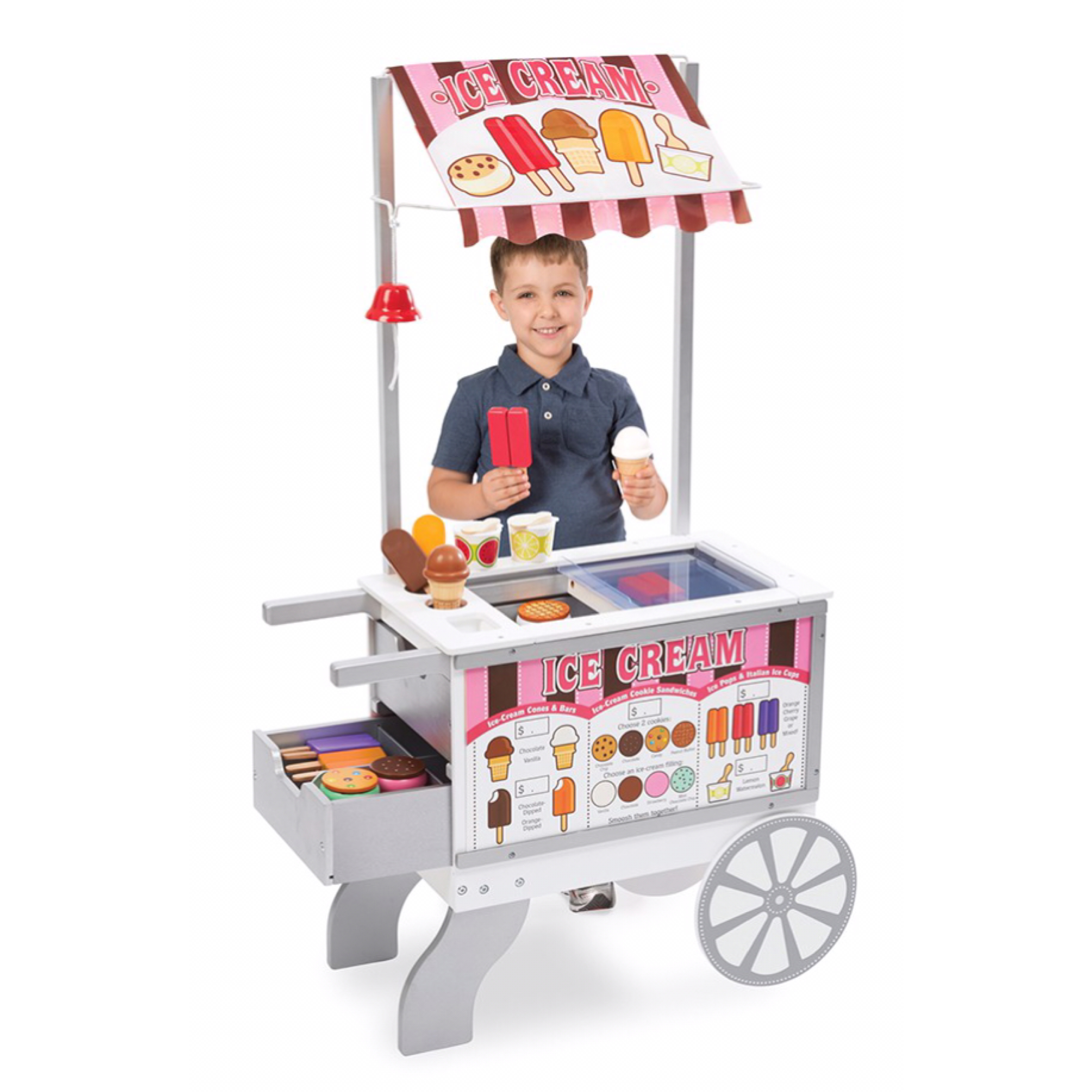 รถเข็นอาหารและไอศครีม Melissa & Doug Snacks & Sweets Food Cart