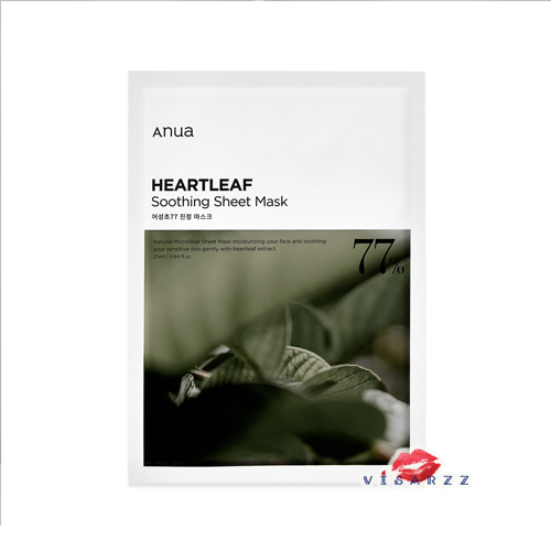 (แบ่งขาย 1 แผ่น) Anua Heartleaf 77% Shoothing Sheet Mask บำรุงผิวส่วนผสมเดียวกับโทนเนอร์พี่จุน แต่อัดแน่นมาในรูปแบบมาส์กไมโครไฟเบอร์ที่ยืดหยุ่น กระชับเข้ากับรูปหน้า นำพามาส์กซึมสู่ผิวได้อย่างเต็มประสิทธิภาพและอ่อนโยน