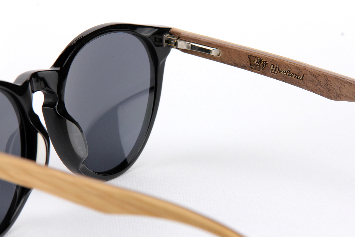 แว่นกันแดดขาไม้ Weekend Duet Collection Seoul Black (Light)