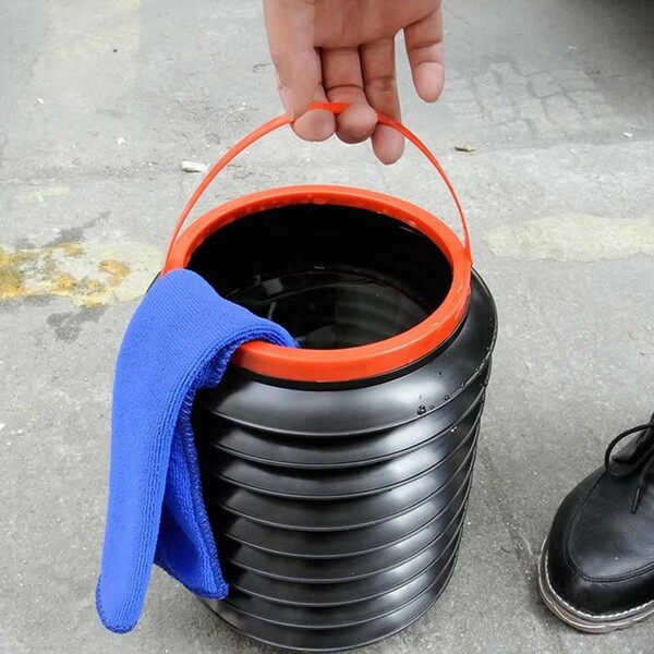 ถังขยะในรถ ถังเก็บของในรถยนต์ แบบพับเก็บได้